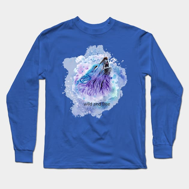 Wild And Free Long Sleeve T-Shirt by Mako Design 